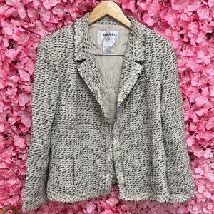 Chanel Women's Black and White Tweed Jacket & Skirt set